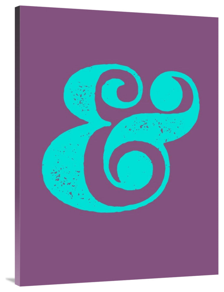 "Ampersand Poster Purple and Blue" Fine Art Print
