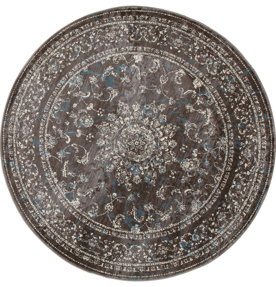 Karelia Invitation Mushroom Brown 7'10" Round Area Rug