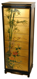 Gold Leaf Eight Drawer Cabinet