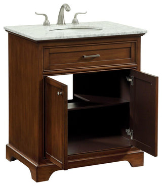 30" Single Bathroom Vanity Set In Teak