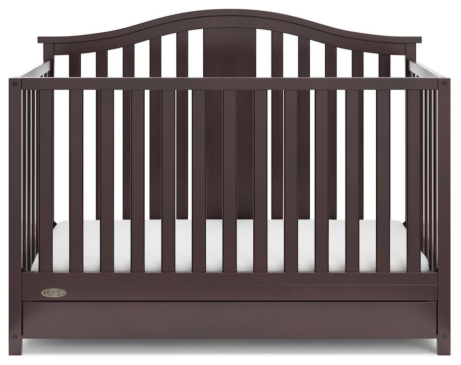 Graco Solano 4-in-1 Convertible Crib with Drawer - Espresso