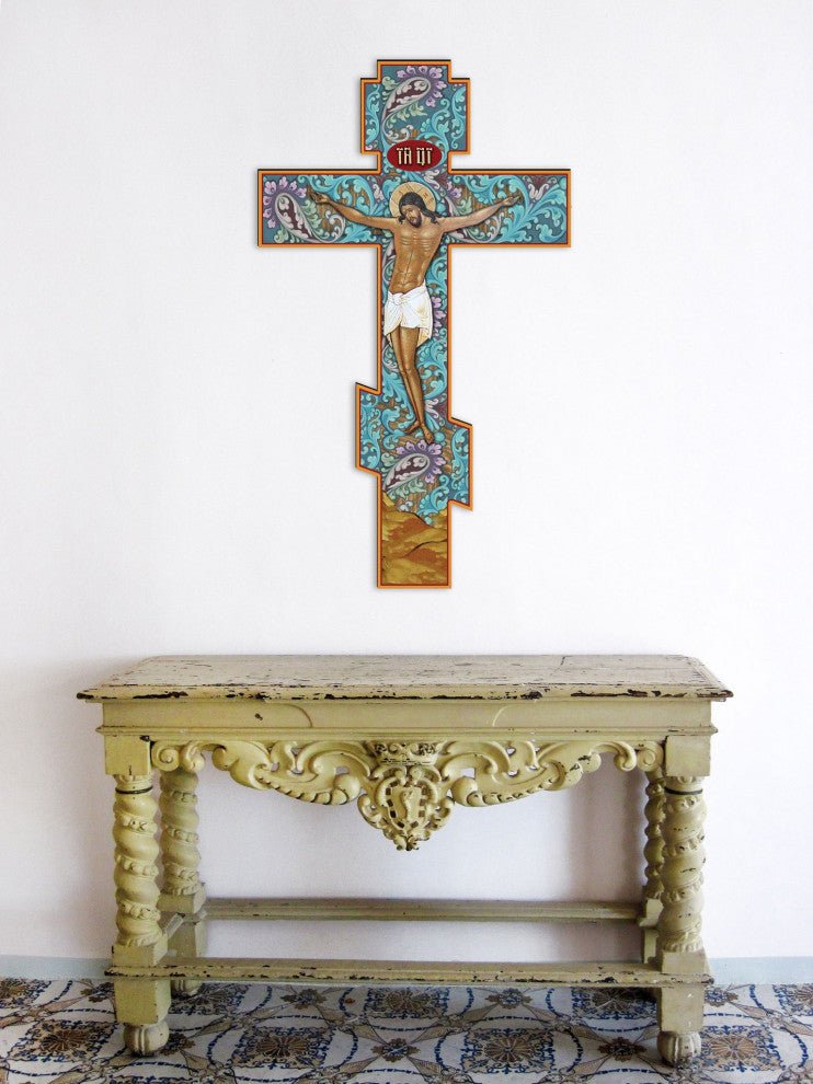 Gold plaited Wooden Cross