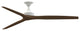 Fanimation Spitfire 72" Fan, matte White Motor, Whiskey Wood Blades