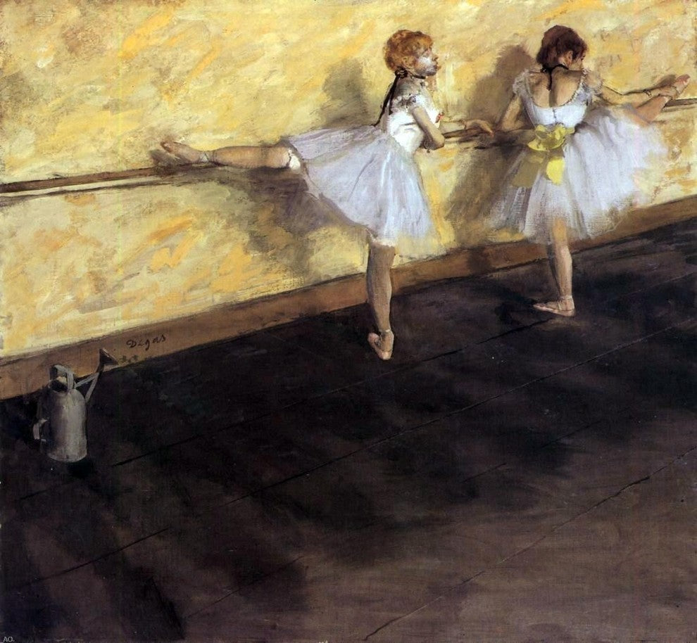 Edgar Degas Dancers Practicing at the Barre, 20"x20" Gallery Wrapped Canvas