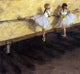 Edgar Degas Dancers Practicing at the Barre, 20"x20" Gallery Wrapped Canvas