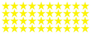Stars Pattern Wall Decal, 2", Turquoise