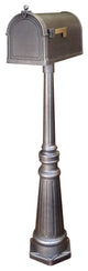 Berkshire Curbside Mailbox with Tacoma Mailbox Post Unit, Swedish Silver