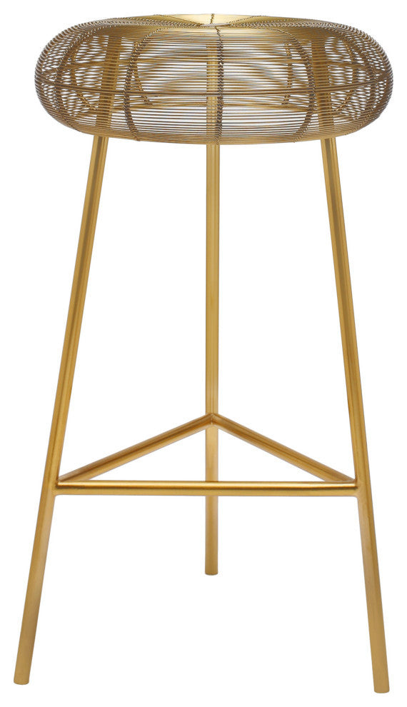 Tuscany Durable Metal Stool, Gold, Counter Height