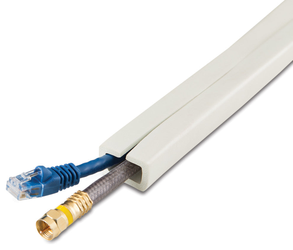 10 Ft Cord Channel For Wall Cover Conceal, Paintable White