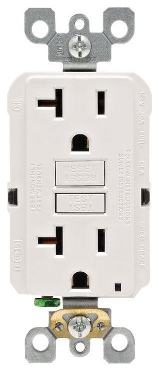 Leviton GFCI Receptacle, 20 Amp, 125 Volt