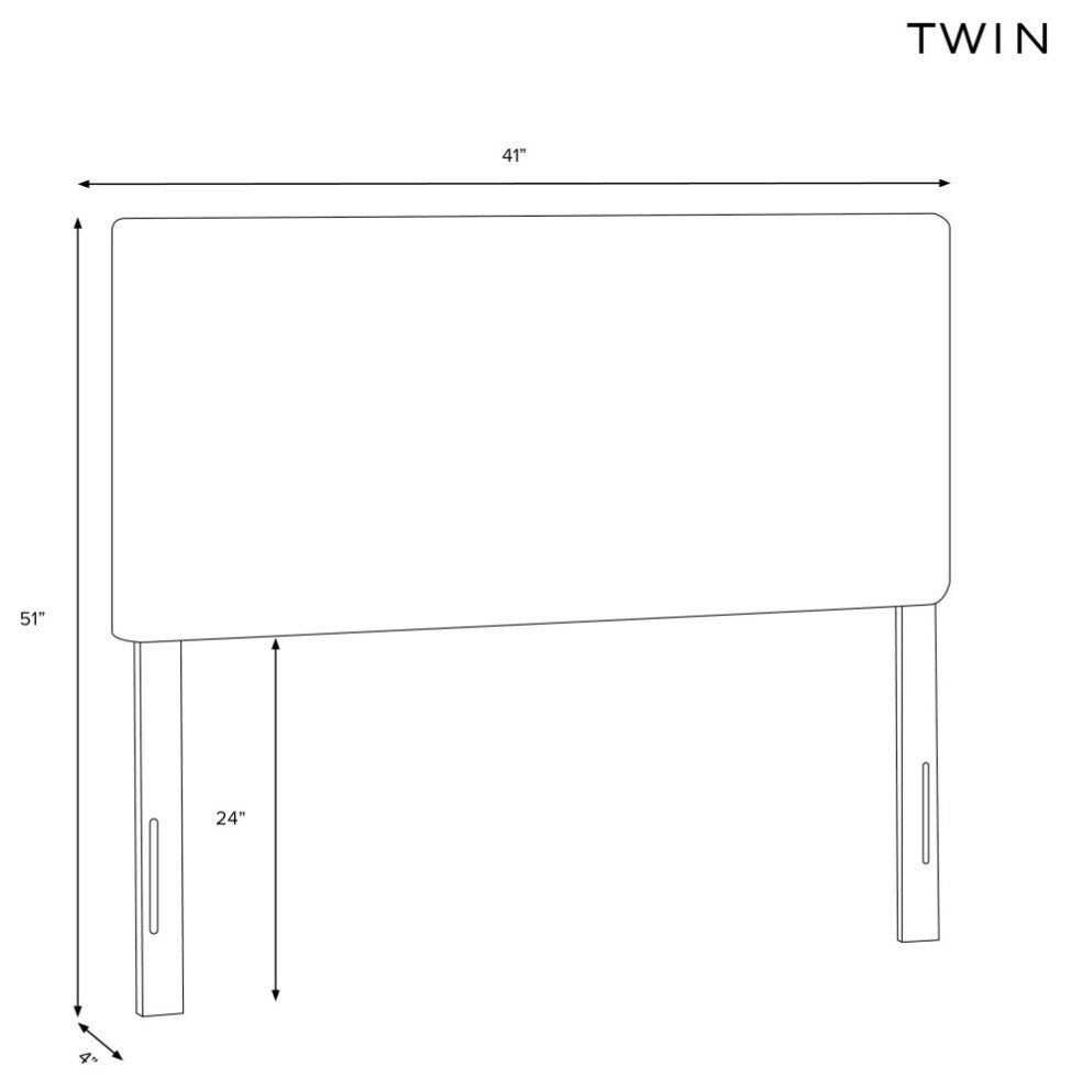 Twin Headboard, Milano Snow