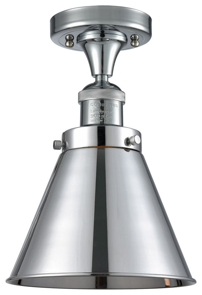 Franklin Restoration Appalachian 1 Light Semi-Flush Mount, Polished Chrome