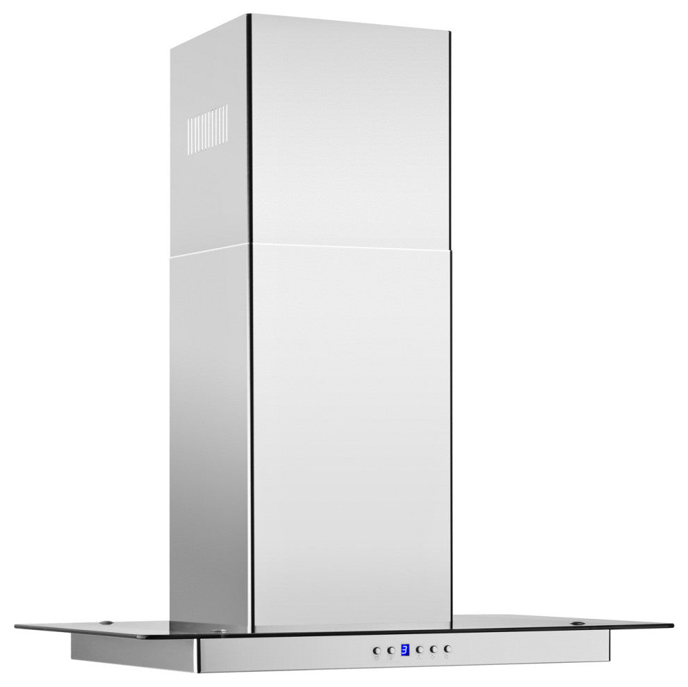 Blue Ocean 30" RHKQ2 Tempered Glass Stainless Steel Wall Mount Range Hood