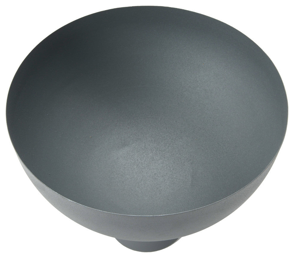 Decorative Metal Footed Bowl, Gray