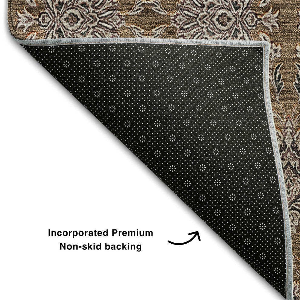 Premium Machine Washable Mayfield AMF702 Chocolate 9' x 12' Rug