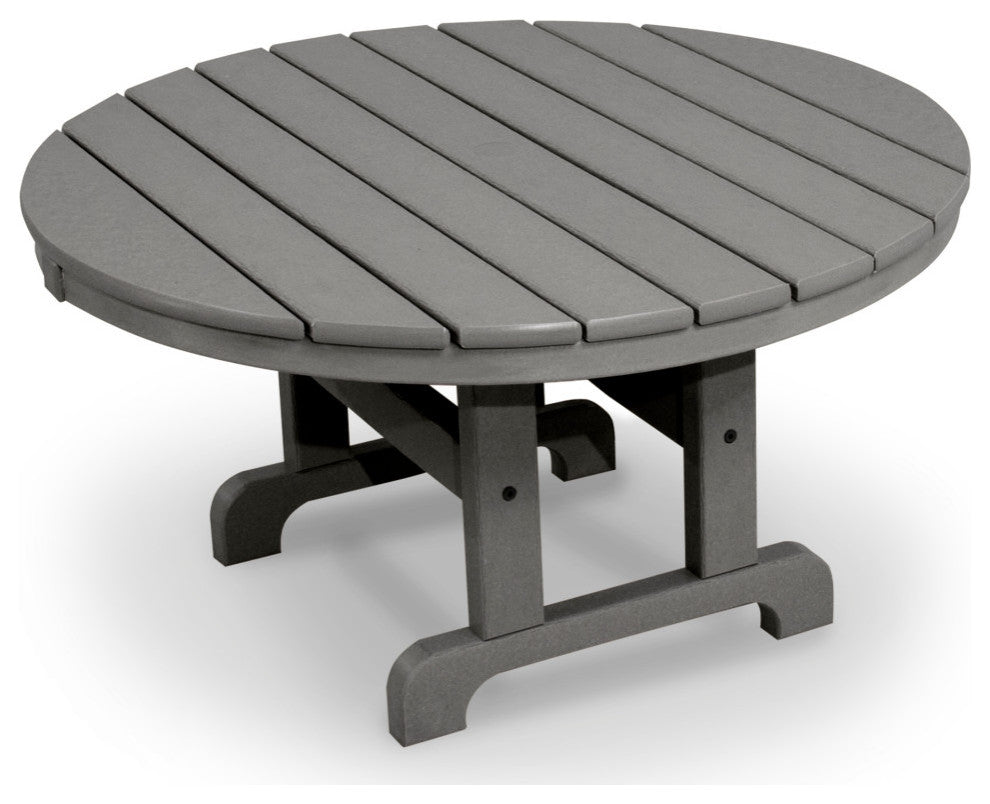 Ivy Terrace Classics Round 36" Conversation Table, Slate Gray