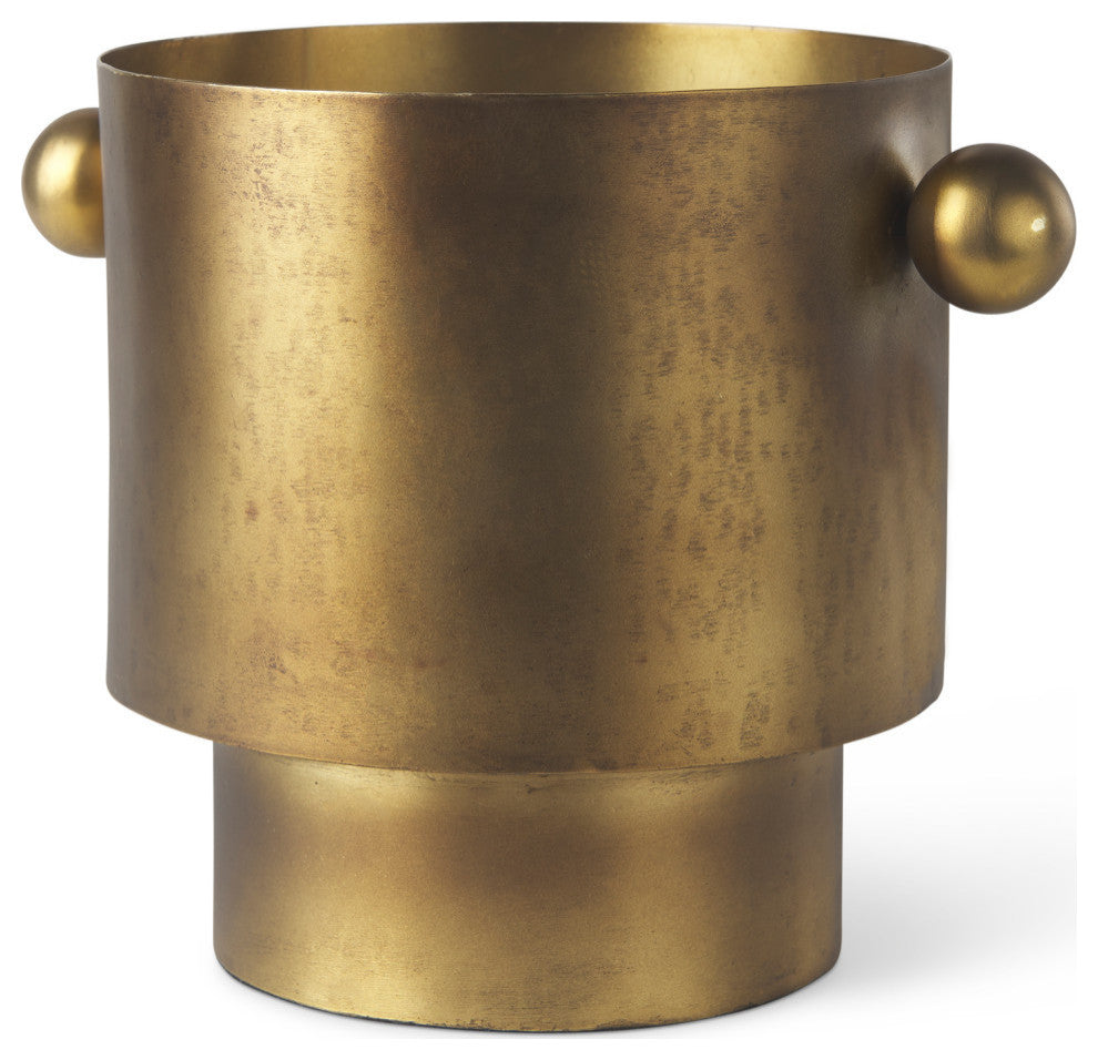 Juno Gold Iron Vase, 9"
