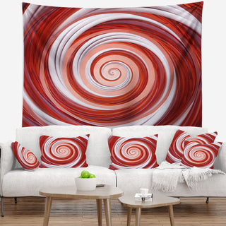 Christmas Candy Cane Spiral Abstract Wall Tapestry, 92"x78"