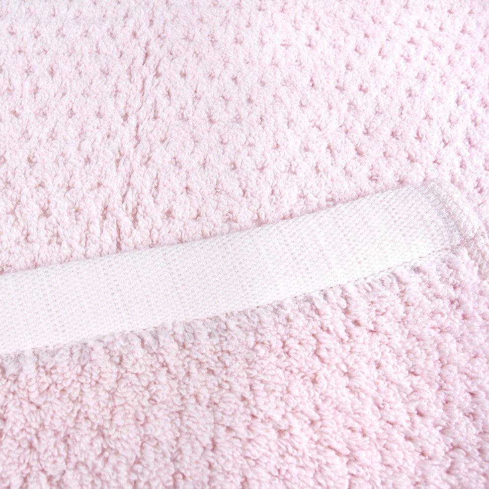 Everplush Diamond Jacquard Hand Towel Set, 4-Pack, Pale Pink