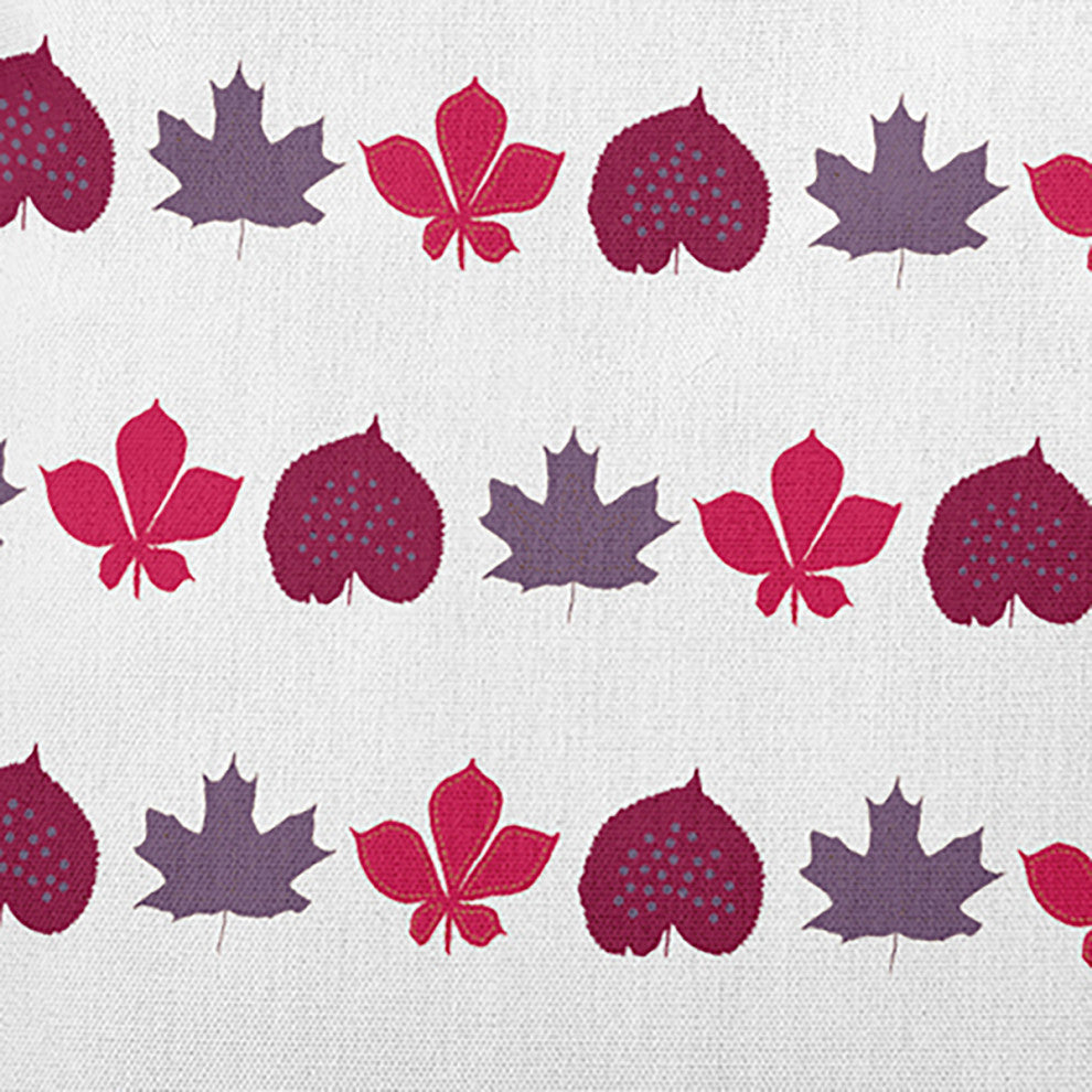 Leaf Stripe Accent Pillow, Plum, 14"x20"
