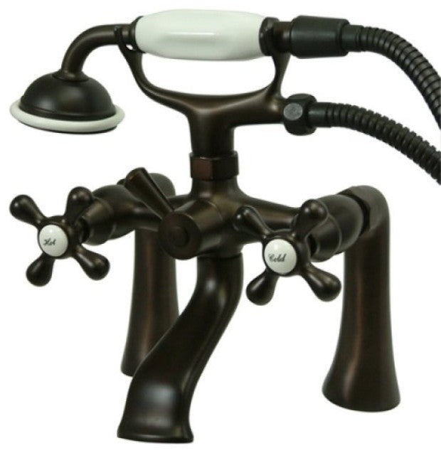 Kingston Brass Clawfoot Tub Faucet With Hand Shower, Oil Rubbed Bronze