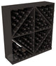 Solid Diamond Wine Storage Bin, Pine, Black