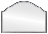 Liffey Framed Mantel Mirror, Peaks Cathedral, 38"x27", Silver Spray