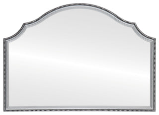 Liffey Framed Mantel Mirror, Peaks Cathedral, 38"x27", Silver Spray