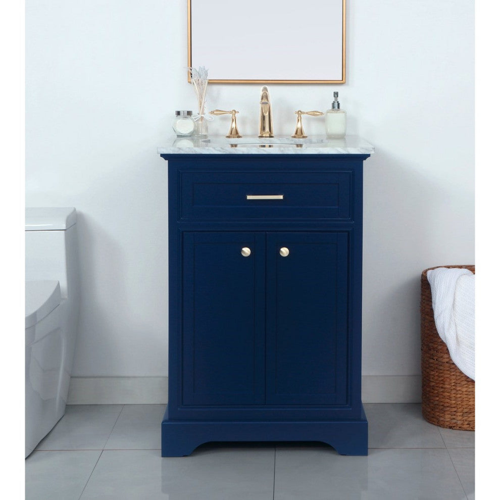 Elegant Decor Americana Bathroom Vanity Blue