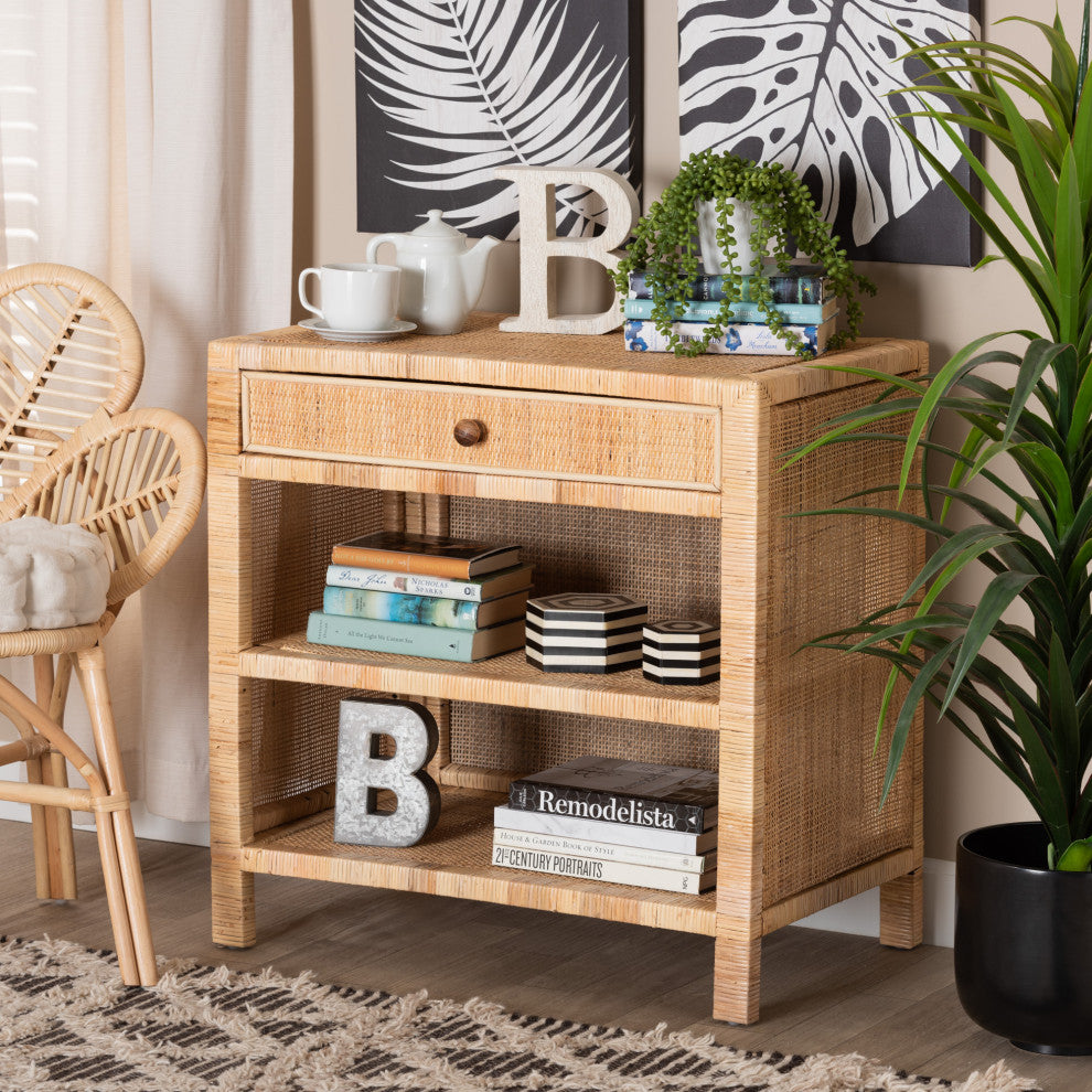 Ruby Mahogany & Rattan Collection, Console Table