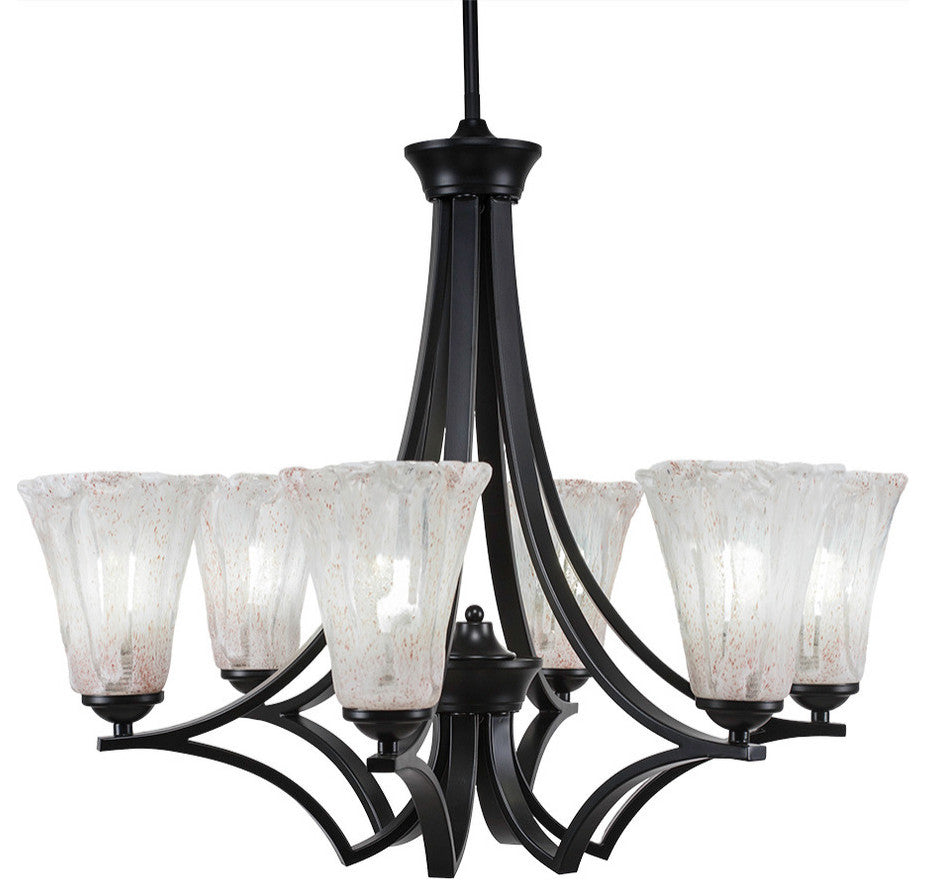 Chandeliers, 5.5" Fluted Italian Ice Crystal Glass