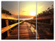 "Wooden Boardwalk on Beach" Sea Bridge Metal Wall Art, 3 Panels, 36"x28"