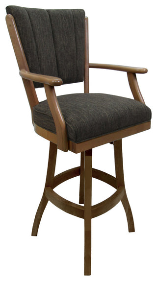 Classic Bar Stool, Sanora Brown, Light Oak, 30"