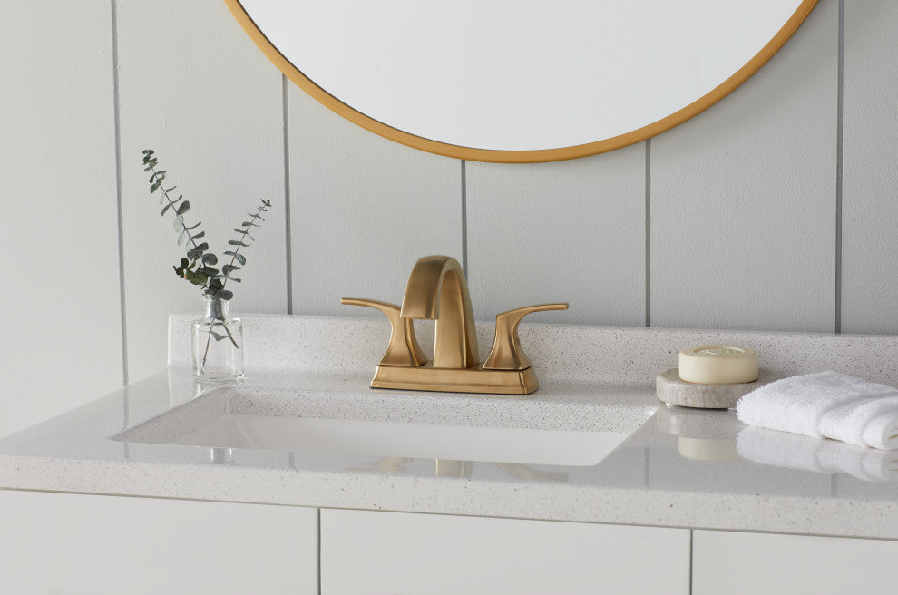 Vaughn Two Handle Centerset Lavatory Faucet, Brushed Bronze