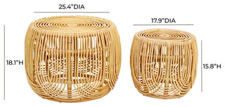 Azrina Rattan Nesting Tables, 2-Piece Set
