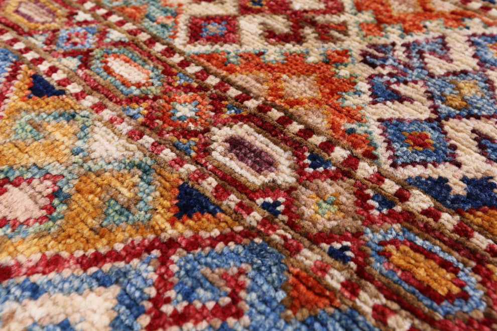 3' 10" X 5' 2" Khorjin Super Kazak Handmade Rug Q10774