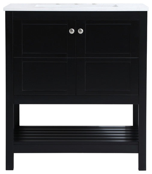 Tucker Black 30" Single Sink Bathroom Vanity