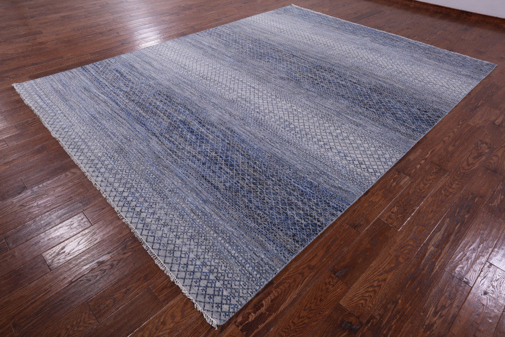 9' 1" X 12' 3" Savannah Grass Handmade Wool Rug - Q13200