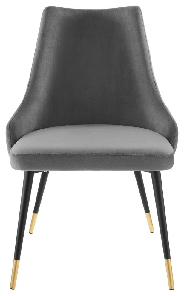 Adorn Tufted Performance Velvet Dining Side Chair - Gray