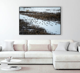 "Flock" Art block Framed Canvas, 32"x24"