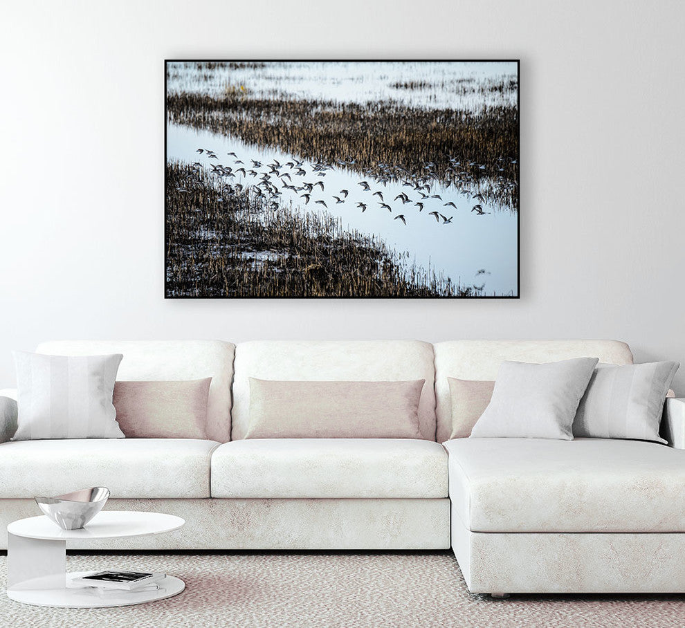 "Flock" Art block Framed Canvas, 32"x24"