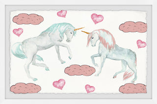 "Cute Unicorns" Framed Painting Print, 45"x30"