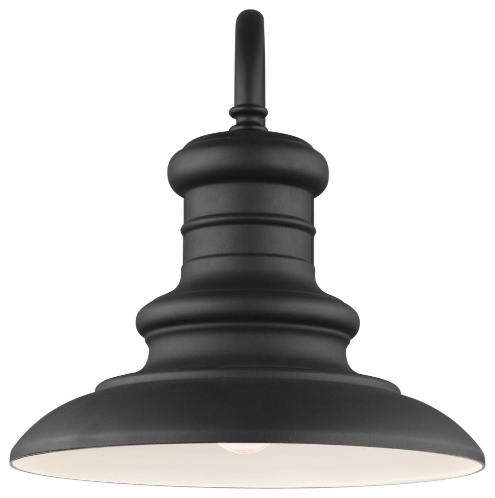 Redding Station Large Lantern, Textured Black