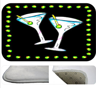 Twin Martini Bath Mat, 20"x15"