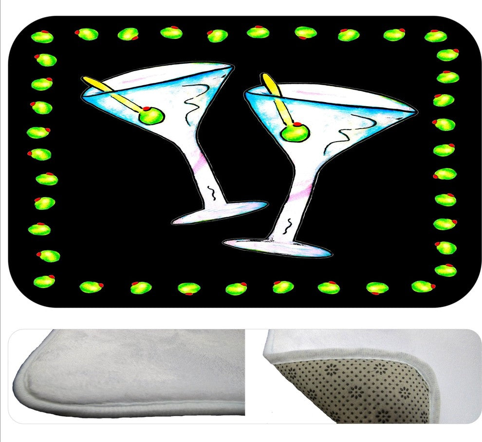 Twin Martini Bath Mat, 20"x15"