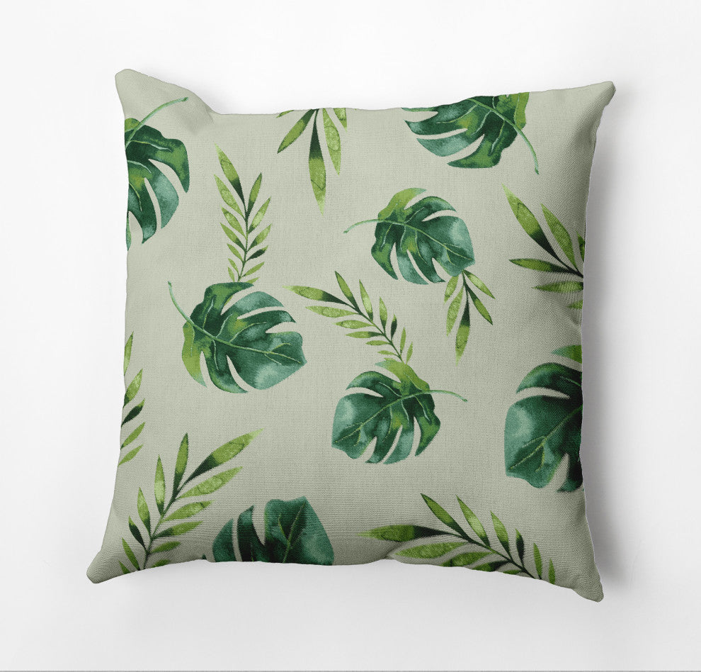Jungle Leaf Pillow, 18"x18"
