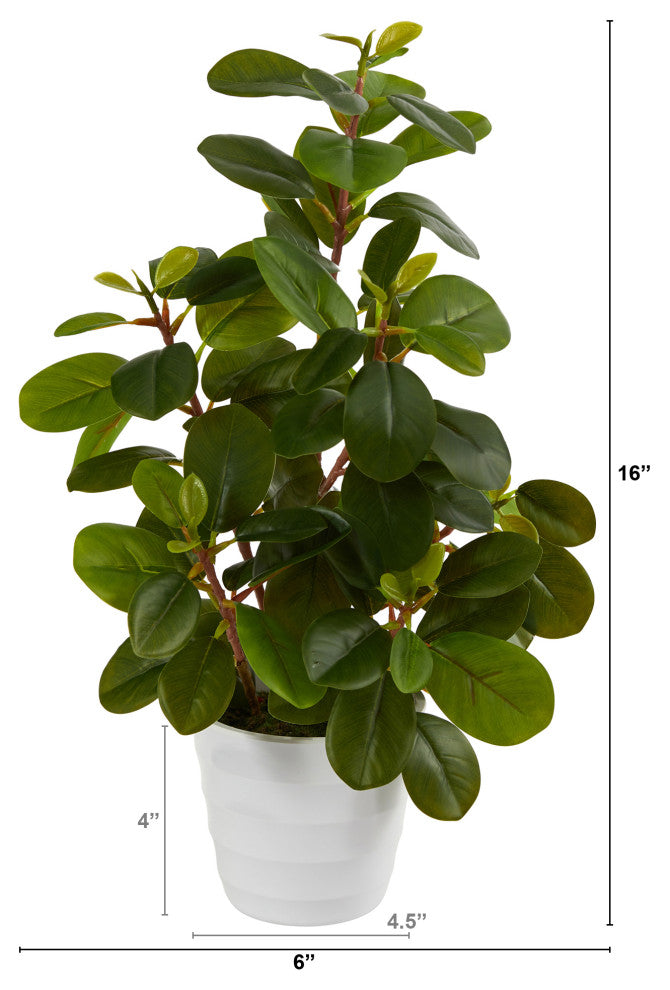 16" Peperomia Artificial Plant, Decorative Planter