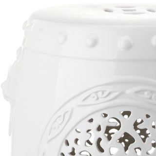 Safavieh Flower Drum Garden Stool, White