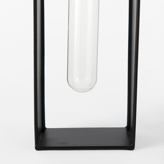 Boyer Black Metal With Glass 2-Piece Set