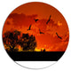 African With Warm Sunset, African Disc Metal Artwork, 23"